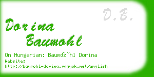 dorina baumohl business card